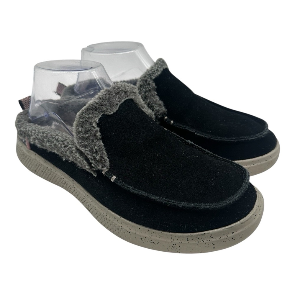 Skechers Bobs Modern Mix Skipper Slippers Womens‎ 6.5 Black Slip On Lined Shoes